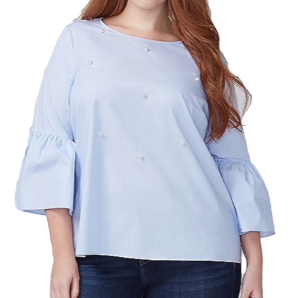 Ellison Tops - 🔴LAST CALL🔴Ellison PearlEmbellishedBellSleeveTop